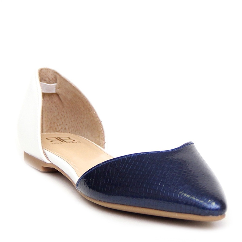 Dooballo Hera Two Tone Pointed Toe Flats 10